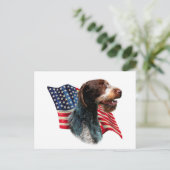 Duitse Wirehaired Pointer vlag Briefkaart (Staand voorkant)