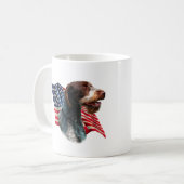 Duitse Wirehaired Pointer vlag Koffiemok (Voorkant links)