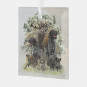 Duitse wirehaired pointers, De passie voor de jach Glas Ornament (Voorkant links)