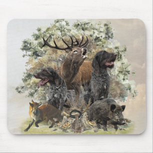 Duitse wirehaired pointers, De passie voor de jach Muismat