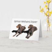 Duitse Wirehaired Wijzer Kaart (Gele Bloem)