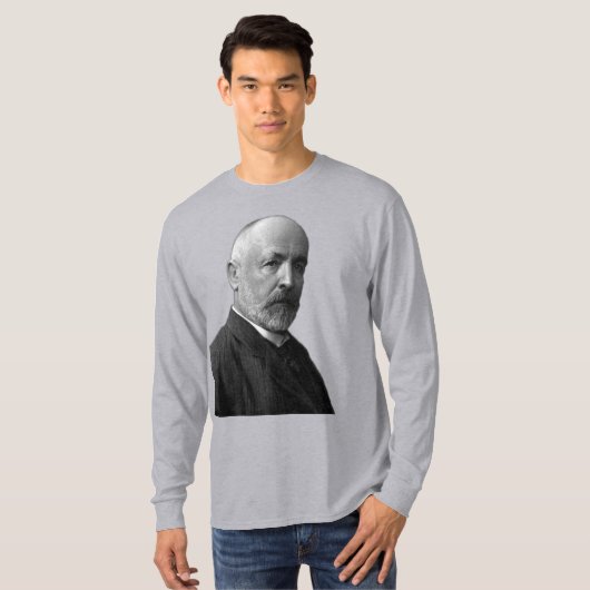 Duitse wiskundige Georg Cantor T-shirt (Voorkant volledig)