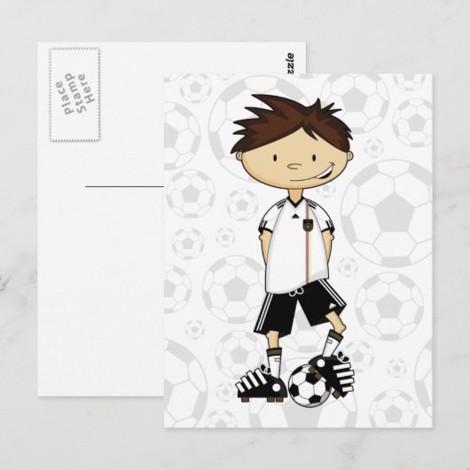 Duitse WK Voetbal Briefkaart (Voorkant / Achterkant)