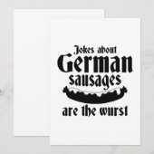 Duitse worst bedankkaart (Voorkant / Achterkant)