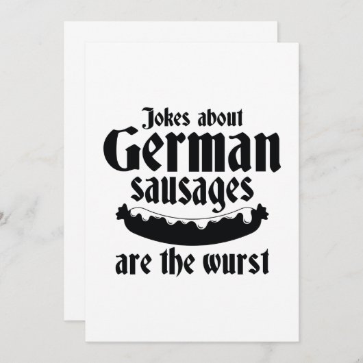 Duitse worst bedankkaart (Voorkant / Achterkant)