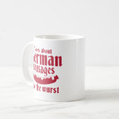 Duitse worst koffiemok (Voorkant links)