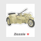 Duitse WW2-motorfiets met een Sidecar Sticker (Vel)