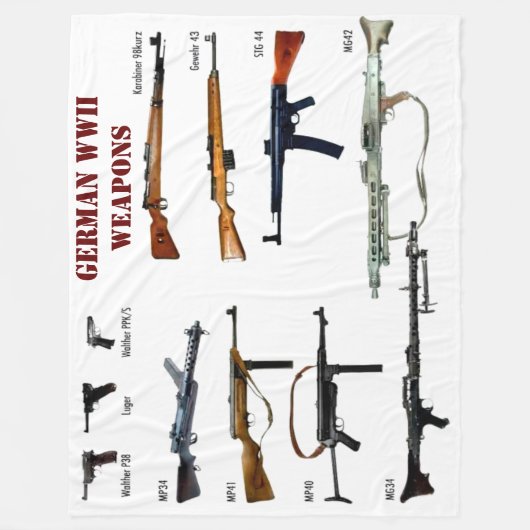 DUITSE WWWAPENS FLEECE DEKEN (Voorkant)