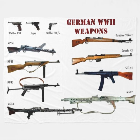 DUITSE WWWAPENS FLEECE DEKEN (Voorkant (Horizontaal))