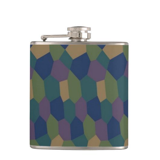 Duitse WWWI Lozenge Camouflage Flask 2 Heupfles (Voorkant)