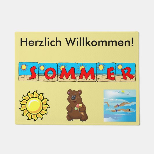 Duitse zomerwelkomstmat deurmat (Voorkant)