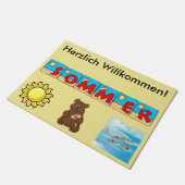 Duitse zomerwelkomstmat deurmat (Schuin)