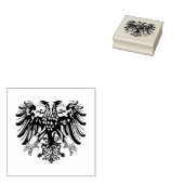 Duitse zwarte adelaar vlag, dubbele kop adelaar rubberstempel (Gestempeld)