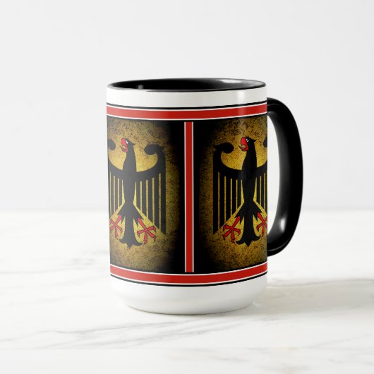 Duitse zwarte arend, Duitsland 15oz Mok (Voorkant rechts)