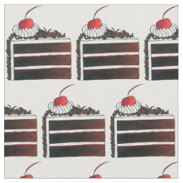 Duitse zwarte boskake Gâteau Slice Dessert Stof