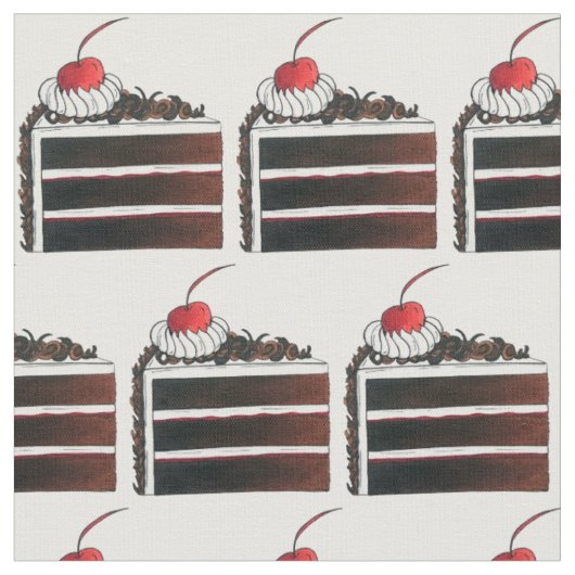 Duitse zwarte boskake Gâteau Slice Dessert Stof (Close Up)