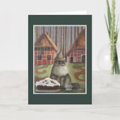 Duitse Zwarte Woud Kat met Taart Kaart (Voorkant)