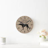 Duitskorteharige pointerhond Silhouet Ronde Klok (Huis)