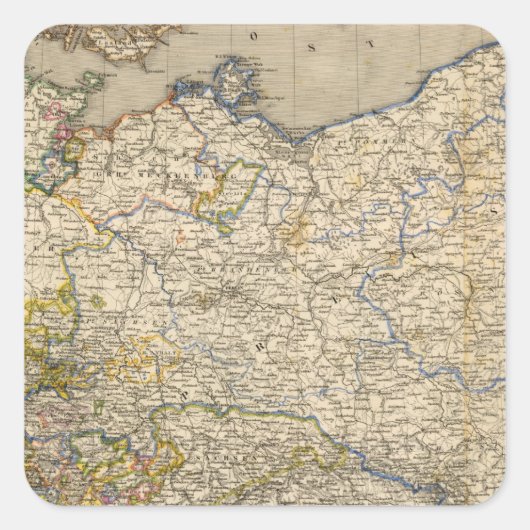 Duitsland 15 vierkante sticker (Voorkant)
