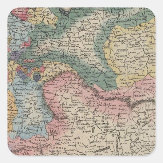 Duitsland 19 vierkante sticker (Voorkant)