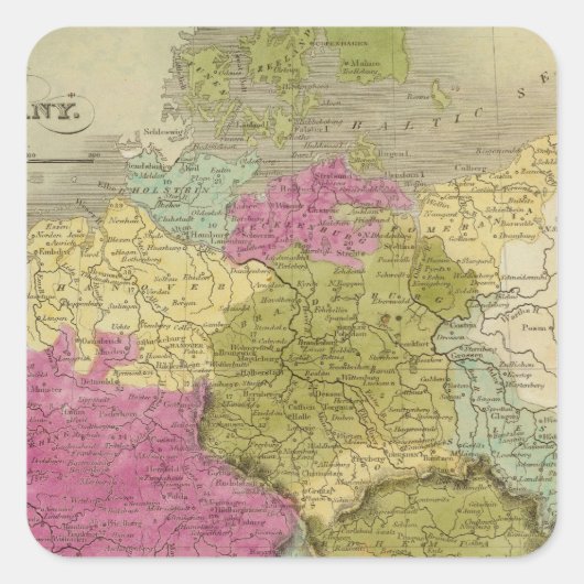 Duitsland 20 vierkante sticker (Voorkant)