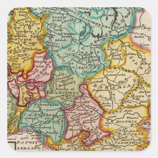 Duitsland 23 vierkante sticker (Voorkant)