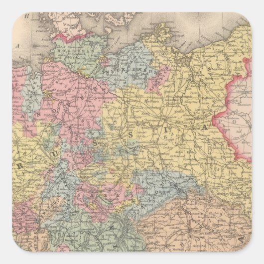 Duitsland 28 vierkante sticker (Voorkant)