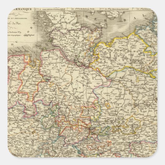 Duitsland 2 vierkante sticker (Voorkant)