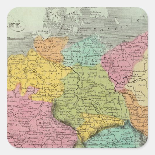 Duitsland 5 vierkante sticker (Voorkant)
