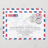 Duitsland Airmail Wedding Invitation Kaart (Voorkant / Achterkant)