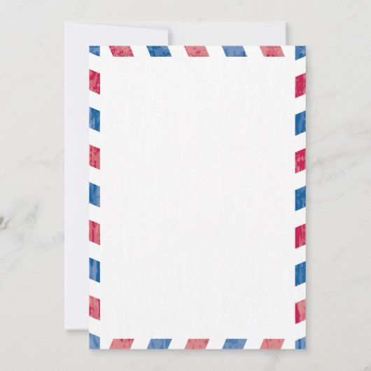 Duitsland Airmail Wedding Invitation Kaart (Achterkant)