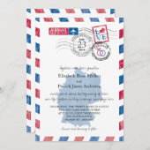 Duitsland Airmail Wedding Invitation Kaart (Voorkant / Achterkant)