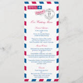 Duitsland Airmail Wedding Reception Menu (Voorkant)