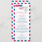 Duitsland Airmail Wedding Reception Menu (Voorkant / Achterkant)