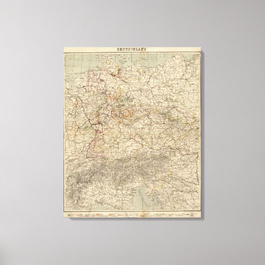 Duitsland Atlas Map Canvas Afdruk (Voorkant)