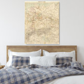 Duitsland Atlas Map Canvas Afdruk (Insitu (Slaapkamer))