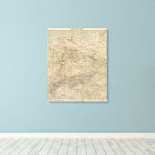 Duitsland Atlas Map Canvas Afdruk (Insitu (Houten vloer))
