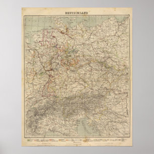 Duitsland Atlas Map Poster