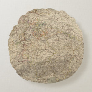 Duitsland Atlas Map Rond Kussen