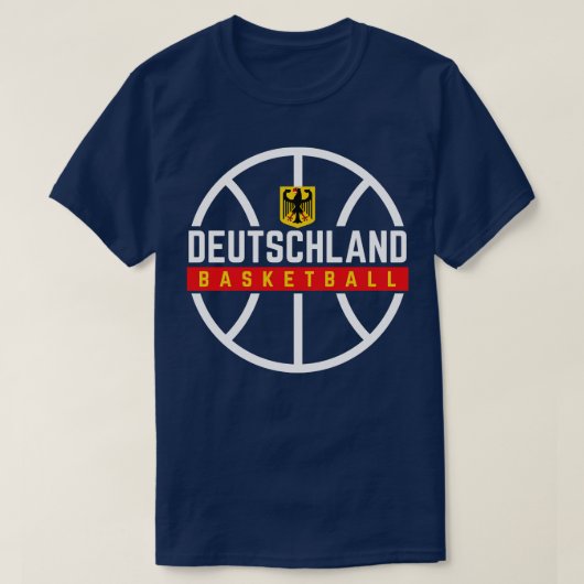 Duitsland Basketbal op Dark T-shirt (Design voorkant)
