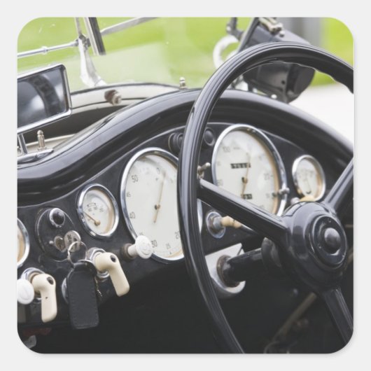 Duitsland, Bayern-Beieren, München. BMW Welt Car 3 Vierkante Sticker (Voorkant)