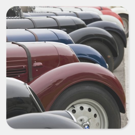 Duitsland, Bayern-Beieren, München. BMW Welt Car Vierkante Sticker (Voorkant)