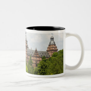 Duitsland, Beieren, Bayern, Aschaffenburg. Kasteel Tweekleurige Koffiemok
