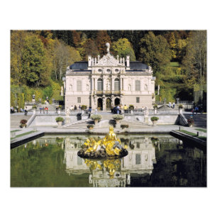 Duitsland, Beieren, kasteel Linderhof. Linderhof Foto Afdruk