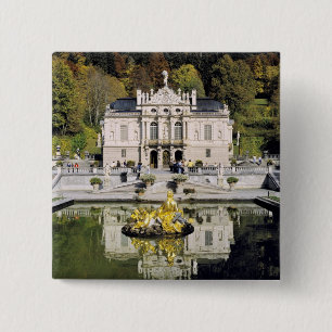 Duitsland, Beieren, Kasteel Linderhof. Linderhof Vierkante Button 5,1 Cm