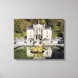 Duitsland, Beieren, Linderhof Castle. Linderhof Canvas Afdruk