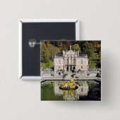 Duitsland, Beieren, Linderhof Castle. Linderhof Vierkante Button 5,1 Cm (Voorkant /achterkant)