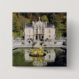 Duitsland, Beieren, Linderhof Castle. Linderhof Vierkante Button 5,1 Cm
