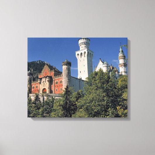 Duitsland, Beieren, Neuschwanstein Castle. Canvas Afdruk (Voorkant)