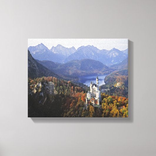 Duitsland, Beieren, Neuschwanstein Castle. King Canvas Afdruk (Voorkant)